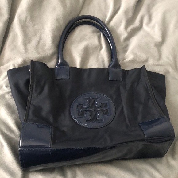 Navy blue authentic Tory Burch Ella  tote - Picture 8 of 8